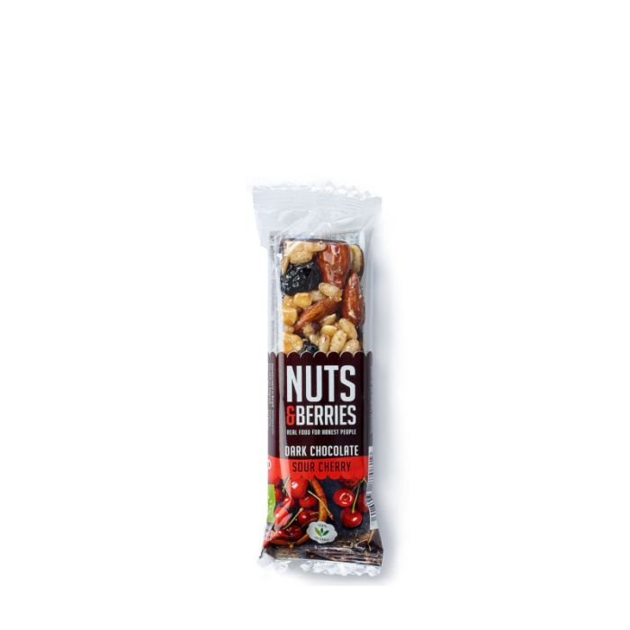 NUTS & BERRIES Dark Chocolate Sour Cherry, bio main product photo
