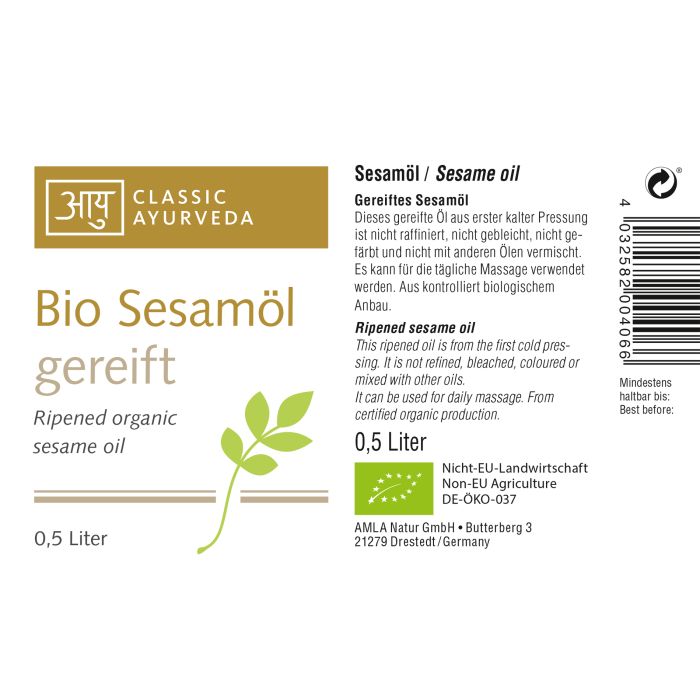 Sesame Oil (matured), organic