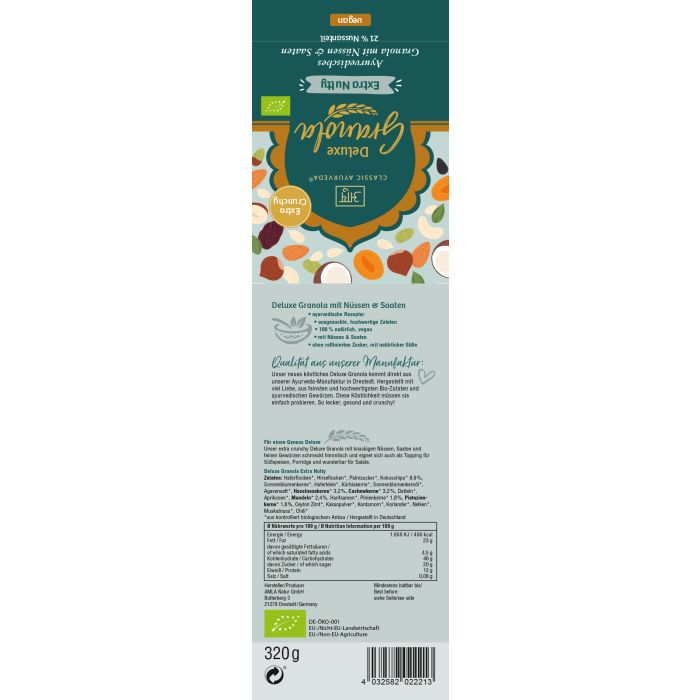 Deluxe Granola Extra Nutty, bio