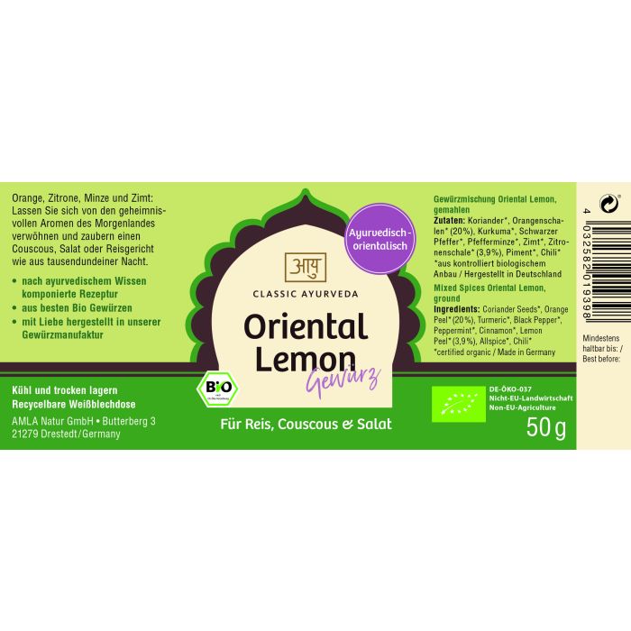 Oriental Lemon Spice, organic