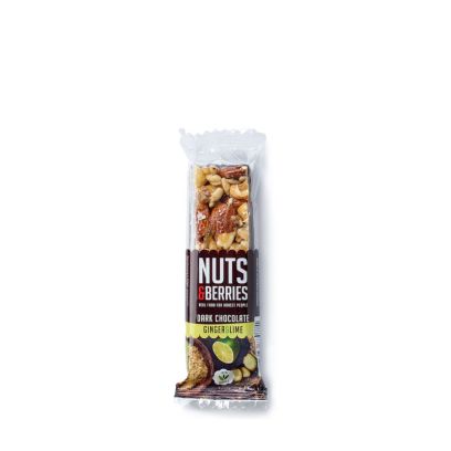 NUTS & BERRIES Dark Chocolate Ginger & Lime, bio