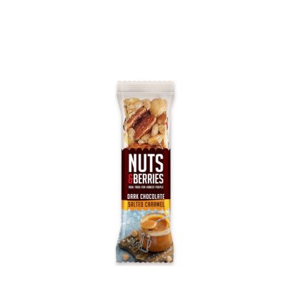 NUTS & BERRIES Dark Chocolate Salted Caramel, bio